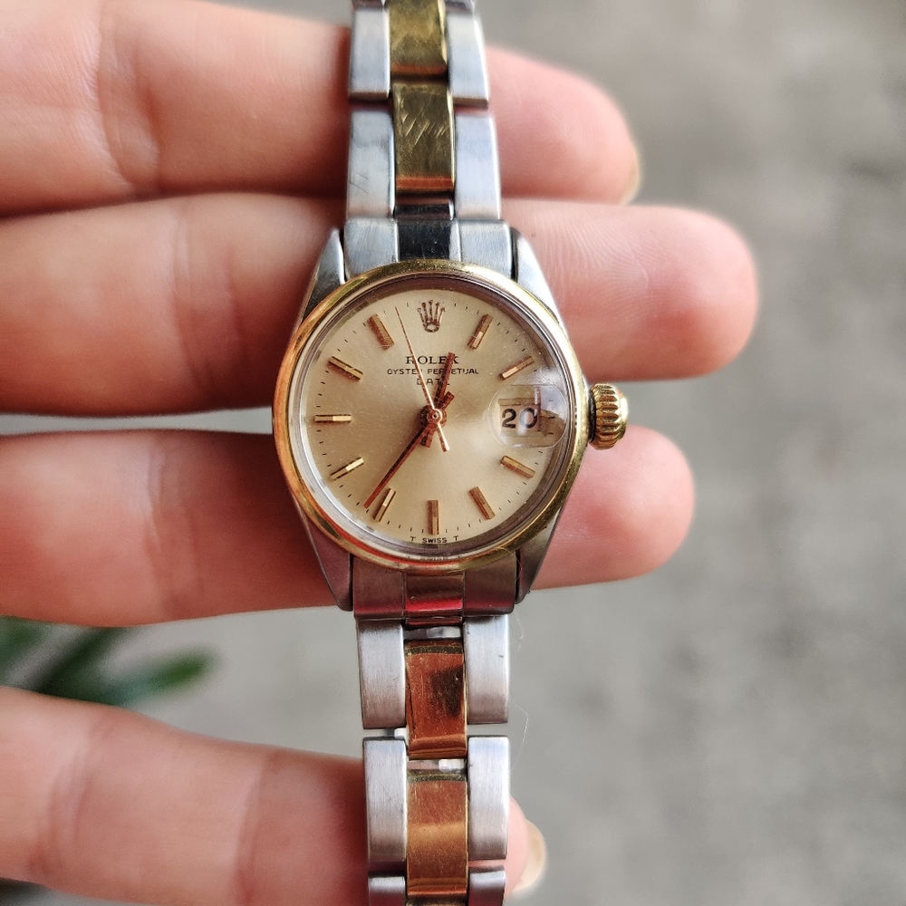 Ladies Two Toned Used Rolex Oyster Perpetual Date